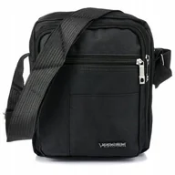 Torby męskie - Torba Saszetka Męska Na Ramię Sportowa Torebka Raportówka Pojemna Czarna - miniaturka - grafika 1