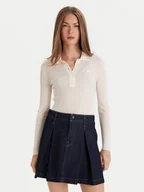 Swetry damskie - Lacoste Sweter AF4006 Écru Slim Fit - miniaturka - grafika 1