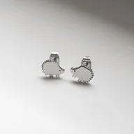 Kolczyki - Kolczyki wkrętki srebrne jeżyki ze stali jubilerskiej - miniaturka - grafika 1