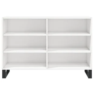 Szafka, biała z połyskiem, 103,5x35x70 cm Lumarko! - Szafki do salonu - miniaturka - grafika 5