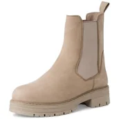 Botki damskie - MARCO TOZZI Damskie botki Zip+Slip 2-25461-43, taupe nubuk, 38 EU - miniaturka - grafika 1