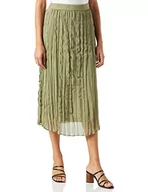 Spódnice - s.Oliver BLACK LABEL Damska spódnica długa spódnica, zielony, 38 - miniaturka - grafika 1