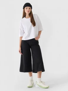 Damskie jeansy baggy OTHWAW24TJNSF021 Outhorn - czarne - Spodnie damskie - miniaturka - grafika 1