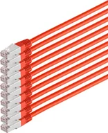 Kable miedziane - Kabel sieciowy patch S/CONN, kat. 6, S/FTP, PIMF, bezhalogenowy, VE10, czerwony, 0,25 m (75711-H0.25R-SET10) - miniaturka - grafika 1