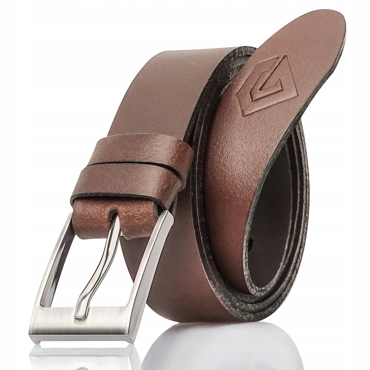 PASEK Długi Skórzany Brąz MĘSKI 135cm do SPODNI