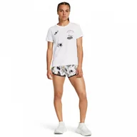 Spodnie sportowe damskie - Damskie spodenki do biegania Under Armour UA We Run Fly By Elite Short - białe - UNDER ARMOUR - miniaturka - grafika 1