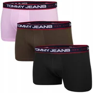 Majtki męskie - TOMMY HILFIGER BOKSERKI MĘSKIE MAJTKI TRUNK 3P CZARNE/RÓŻOWE/OLIWKOWEr.XL - miniaturka - grafika 1