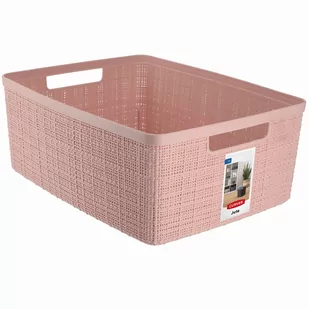 Koszyk do przechowywania Curver Jute M 12L, pudrowy róż - Pojemniki biurowe - miniaturka - grafika 1