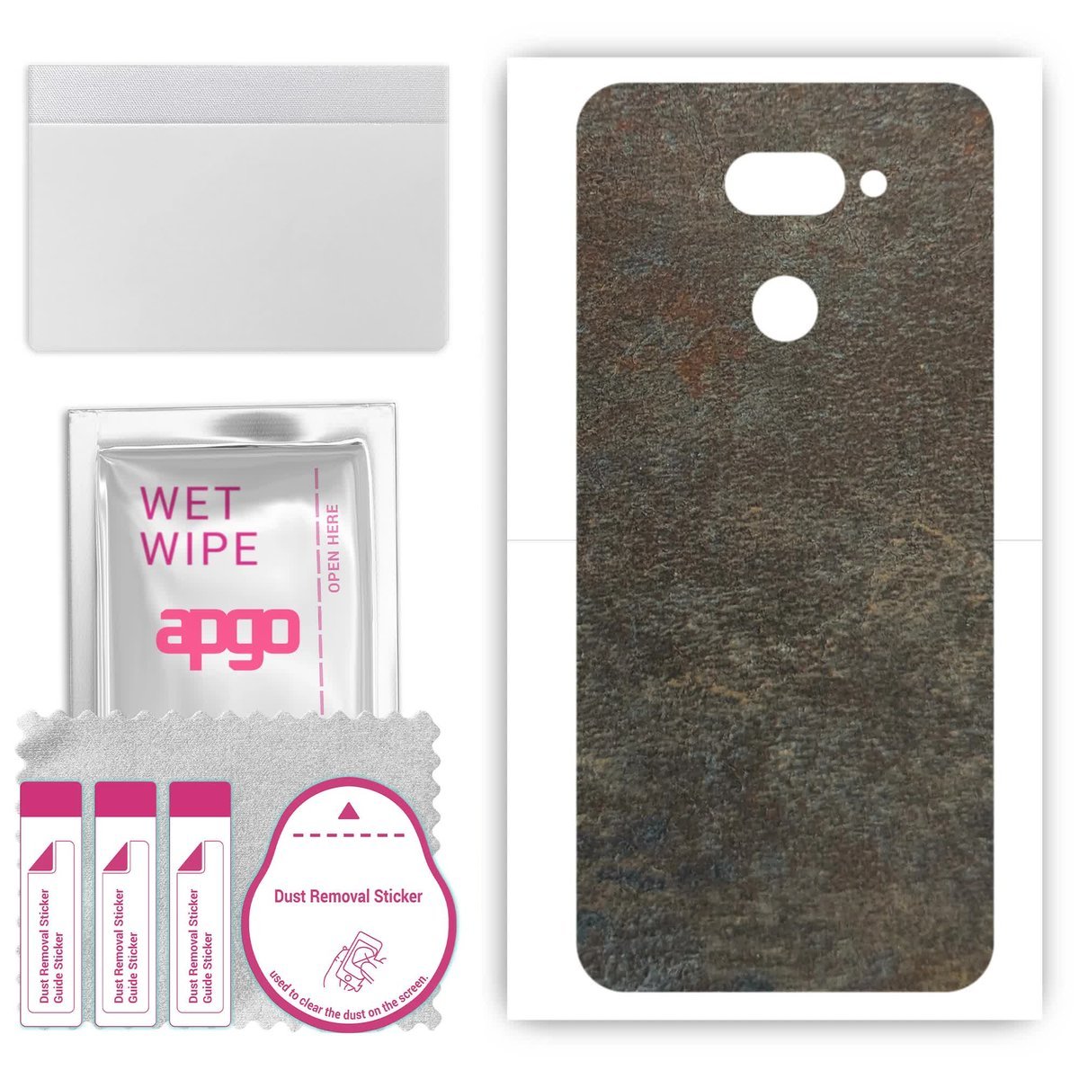 Folia naklejka skórka strukturalna na TYŁ do LG K40S - Kamień Księżycowy - apgo SKINS