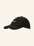 Czapki damskie - Jacquemus Czapka Z Daszkiem La Casquette Gadjo schwarz - miniaturka - grafika 1