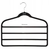 Wieszaki do szafy - WIESZAK NA SPODNIE 4 PARY WELUROWY CZARNY - miniaturka - grafika 1