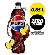 Napoje gazowane - Pepsi-Cola Zero cukru Napój gazowany o smaku cytrynowym 0,85 l - miniaturka - grafika 1