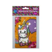 Malowanie po numerach - Diamentowa mozaika ze sztalugą - Jednorożec 10x15 - Panta Plast - miniaturka - grafika 1