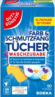 G&G Chusteczki Wyłapujące Kolor i Brud XL 50 szt. - Środki do prania - miniaturka - grafika 1