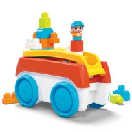 Klocki - MEGA BLOKS WÓZEK Z KLOCKAMI BUDUJ I KRĘĆ HHN00 - miniaturka - grafika 1