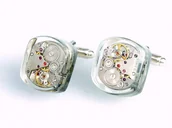 Spinki do mankietów i krawatów - Drobiny Czasu, Spinki do mankietów, Squares i undercover - miniaturka - grafika 1