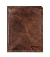 Portfele - OCHNIK PORMS-0466-89 brązowy portfel męski skórzany vintage „Stara Ameryka#8221; z kieszenią na monety - miniaturka - grafika 1