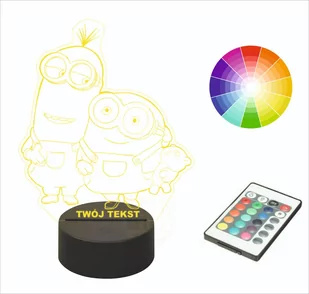 Lampka nocna na biurko LED 3D grawer MINIONKI - Lampy stojące Lampka nocna na biurko LED 3D grawer MINIONKI - Lampy stojące - miniaturka - grafika 1