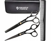 Pozostałe urządzenia kosmetyczne - PROFESJONALNE NOŻYCZKI FRYZJERSKIE DO WŁOSÓW 4w1 - miniaturka - grafika 1