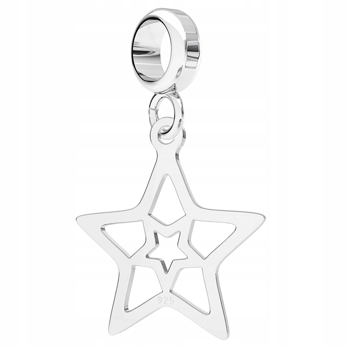Charms Srebrny Gwiazdka Blaszka z Gwiazdą Niebo Star Kosmos SREBRO 925