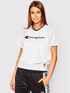 Koszulki i topy damskie - Champion T-Shirt 112903 Biały Regular Fit - grafika 1
