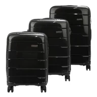 Walizki - Mocne materiałowe walizki podróżne damskie Pierre Cardin LEE01 PP03 103 x3 Z - miniaturka - grafika 1