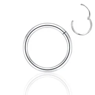 Kolczyki - Kolczyk, Tytanowy Srebrny Clicker KÓŁKO Kółeczko - LOBE - Nostril 1,0/8 - miniaturka - grafika 1