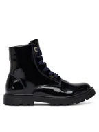Buty dla dziewczynek - Tommy Hilfiger Trzewiki Lace-Up Bootie T1A5-34005-1237 S Granatowy - miniaturka - grafika 1