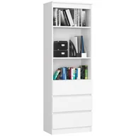 Regały biurowe - REGAŁ BIUROWY R 60 cm CLP 3 SZUFLADY 2 PÓŁKI BIAŁY - miniaturka - grafika 1