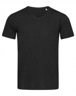 Koszulki męskie - Koszulka męska bawełniana T-shirt w serek Stedman V-Neck ST9010 Black S - miniaturka - grafika 1