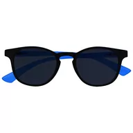 Akcesoria i dodatki do ubrań dla dzieci - Opulize Dzieci okulary przeciwsłoneczne chłopcy dziewczynki wiek 6+ czarny neonowy niebieski zawiasy sprężynowe S47-B - miniaturka - grafika 1