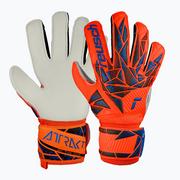 Piłka nożna - Rękawice bramkarskie Reusch Attrakt Solid hyper orange/electric blue - miniaturka - grafika 1