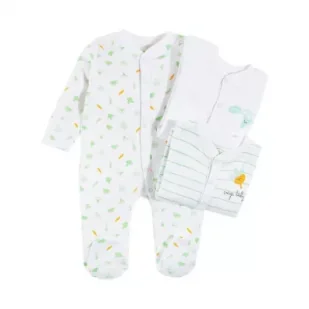 Pajac Niemowlęcy Z Bawełny Organicznej 3-Pak 80 Cm Cool Club Outlet - Pajacyki dla niemowląt - miniaturka - grafika 1
