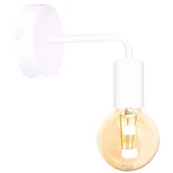 Lampy ścienne - KET Kinkiet LAMPA ścienna KET1161 metalowa OPRAWA loftowa biała - miniaturka - grafika 1