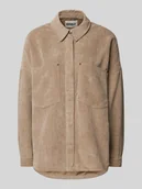 Koszule damskie - Bluzka koszulowa o kroju oversized ze sztruksu model ‘JANINE-RAI’ - miniaturka - grafika 1