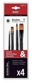 Pędzle - Pędzle syntetyczne 4szt - miniaturka - grafika 1