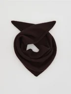 Czapki damskie - Reserved - Szal z wełną i kaszmirem - ciemnobrązowy - miniaturka - grafika 1