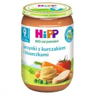 Dania dla dzieci - Hipp Jarzynki z kurczakiem i kluseczkami po 9. miesiącu Bio Zestaw 3 x 220 g Bio - miniaturka - grafika 1