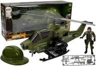 Samoloty i helikoptery - Import LEANToys Zestaw Wojskowy Helikopter Hełm Żołnierz 7877 - miniaturka - grafika 1