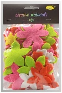Kwiatki Z Filcu (48-65Mm) Op. 60Szt. Kolory Wiosenne, Galeria Hobby - Dekoratorstwo - miniaturka - grafika 1