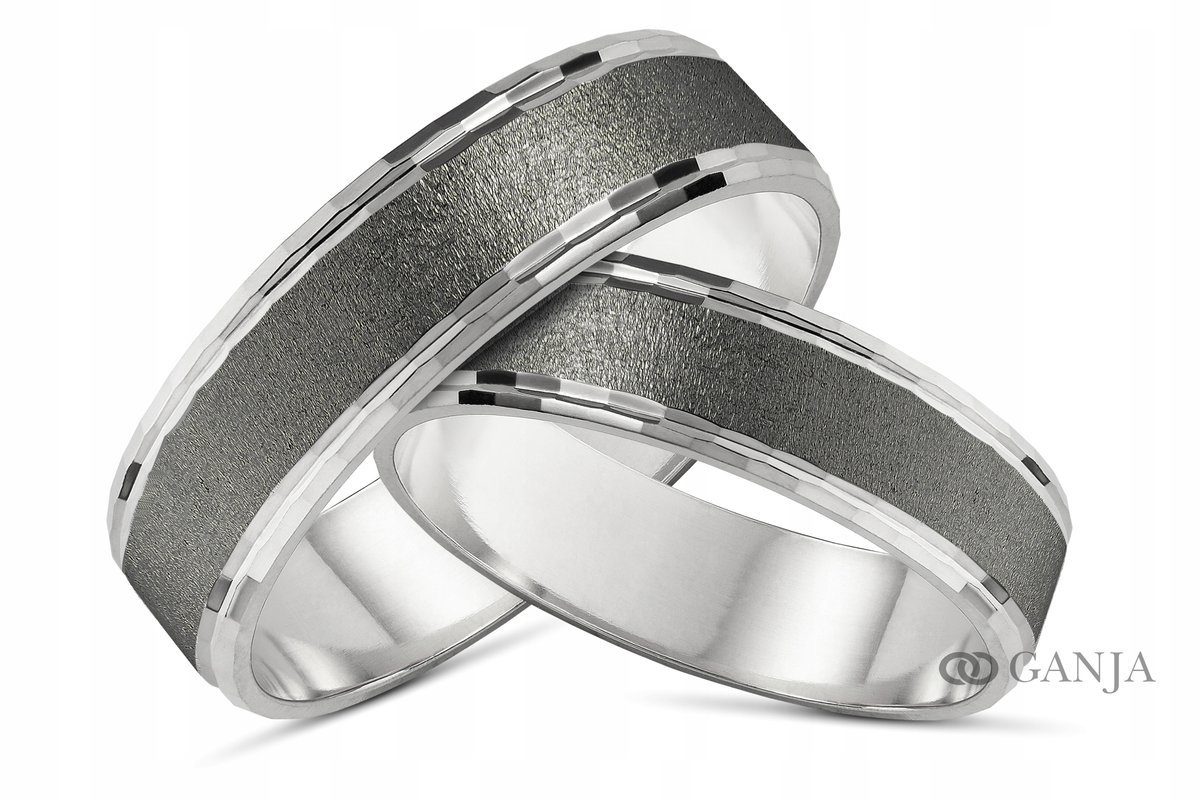 Obrączka srebrna 925+GRAWER 6mmOB100 bezszwowe