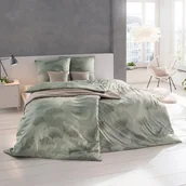 Pościel - Estella Pościel Mako Interlock Jersey Isabella 6862/540 : Kolor - 540/oliv, Wymiary - 140/200+70/80 - miniaturka - grafika 1