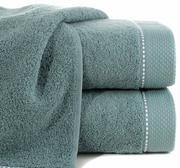 Ręczniki - Ręcznik bawełniany 30x50 DAISY ciemna mięta z bordiurą z kontrastowym przeszyciem - miniaturka - grafika 1