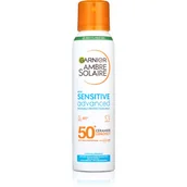 Balsamy i kremy do opalania - Garnier Ambre Solaire Sensitive Advanced Invisible Protection Mist SPF50+ preparat do opalania ciała 150 ml unisex - miniaturka - grafika 1
