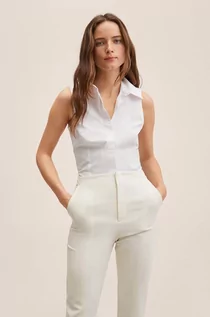 Koszule damskie - Mango koszula Sofiacu damska kolor biały regular z kołnierzykiem klasycznym - grafika 1