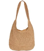 Torebki damskie - Duża torba plażowa słomkowa pleciona na ramię Pojemna - miniaturka - grafika 1