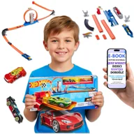 Zabawki konstrukcyjne - MATTEL HOT WHEELS Mega Rajd Zestaw Dla Małych Kierowców Prezent Na Święta Dla Chłopca Syna Wnuczka + EBOOK-2 - miniaturka - grafika 1