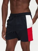 Kąpielówki męskie - Tommy Hilfiger Szorty kąpielowe UM0UM03483 Granatowy Slim Fit - miniaturka - grafika 1