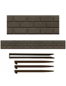 Ogrodzenia - Palisada ogrodowa ECO Multyhome Kotwy, brązowy, 120 cm - miniaturka - grafika 1