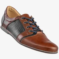 Półbuty męskie - Półbuty Wizytowe Męskie Skórzane Buty Eleganckie Brązowe Rosetti 346 Brązowy 40 - miniaturka - grafika 1